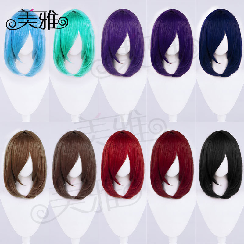 COS parochňa, vlákna odolné voči teplu, model ML240120, krátke vlasy, dlhé ofiny