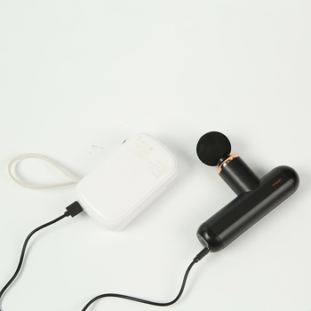 Fasciálny masážny prístroj na chrbát s predĺženou rukoväťou, bezkomutátorový motor, 4 rýchlosti, 6 nadstavcov