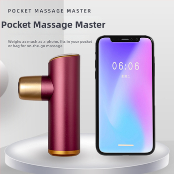 Mini prenosný fascia gun, bezkefový motor, 4 masážne hlavy, 4. stupeň, 2800 RPM