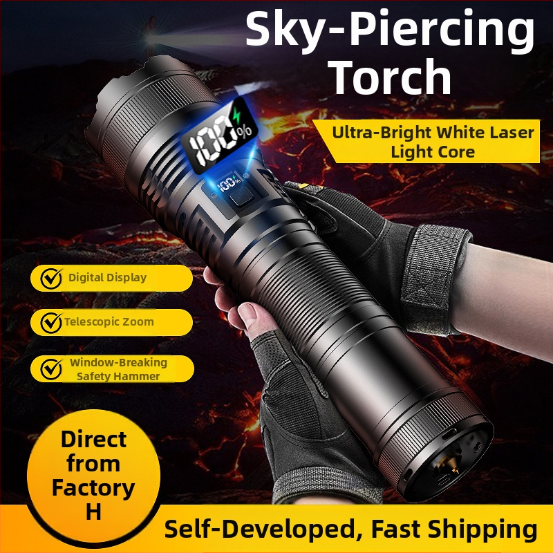 SX53 ručná baterka: 50W, 3000 lm, dosah 300 m, uhol lúča 120°, batéria 18650