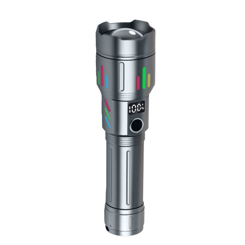 Canglong laserska LED svjetiljka – ručna, punjiva, zum, kućište od aluminijske legure, domet do 500 m, 5000 mAh power bank funkcija