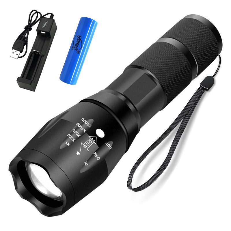 T6 LED baterka, USB nabíjateľná, 10W, 1800mAh, 360° otáčanie