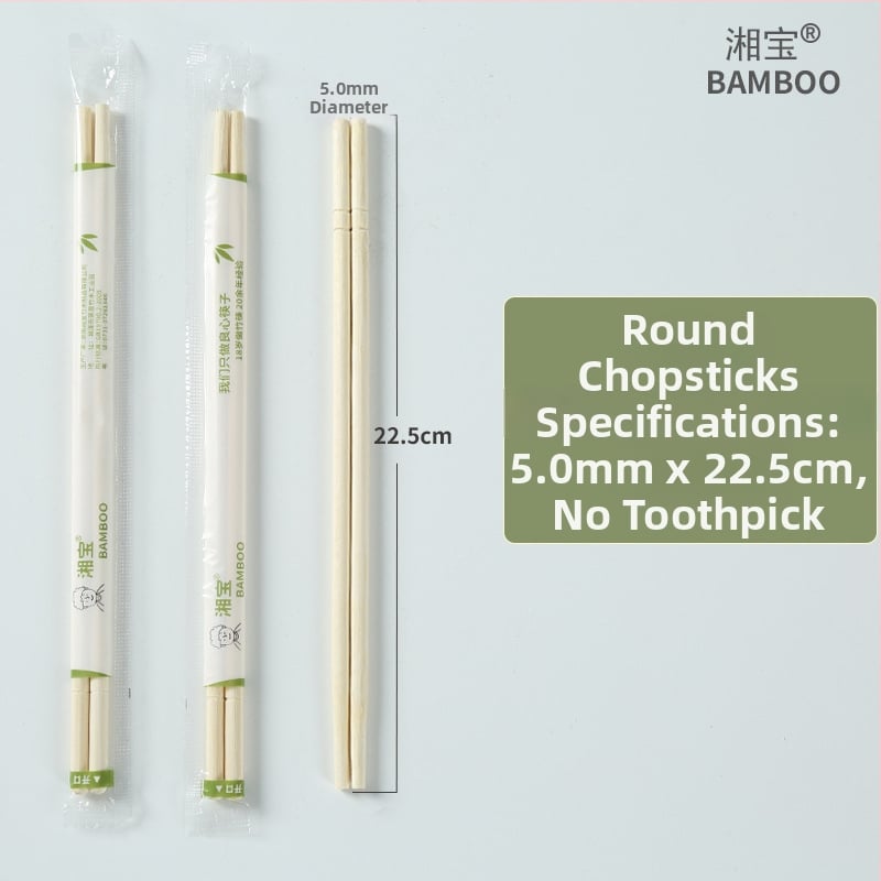 Jednorázové bambusové paličky pre reštaurácie, jednotlivé balenie, biologicky odbúrateľné, mikrovlnne odolné, tlač loga