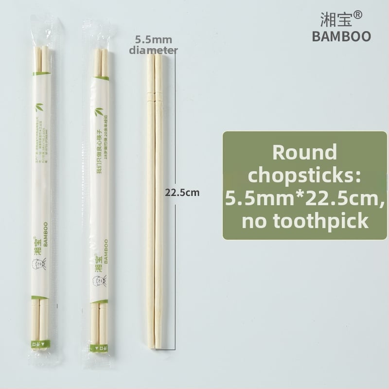 Jednorázové bambusové paličky pre reštaurácie, jednotlivé balenie, biologicky odbúrateľné, mikrovlnne odolné, tlač loga