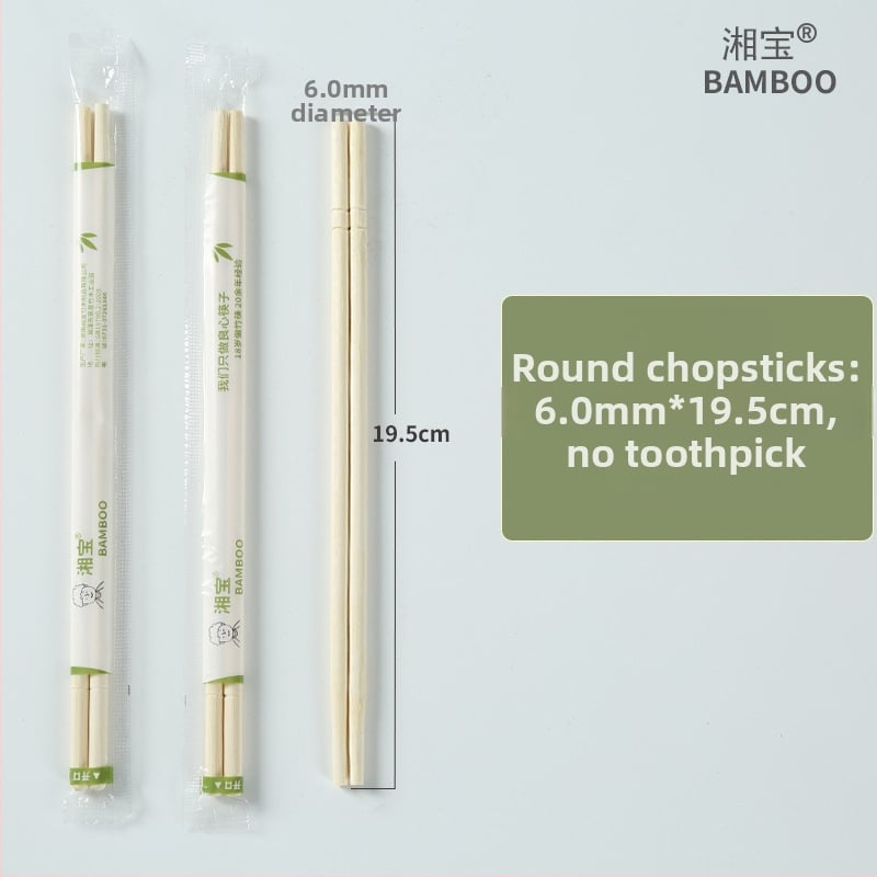 Jednorázové bambusové paličky pre reštaurácie, jednotlivé balenie, biologicky odbúrateľné, mikrovlnne odolné, tlač loga