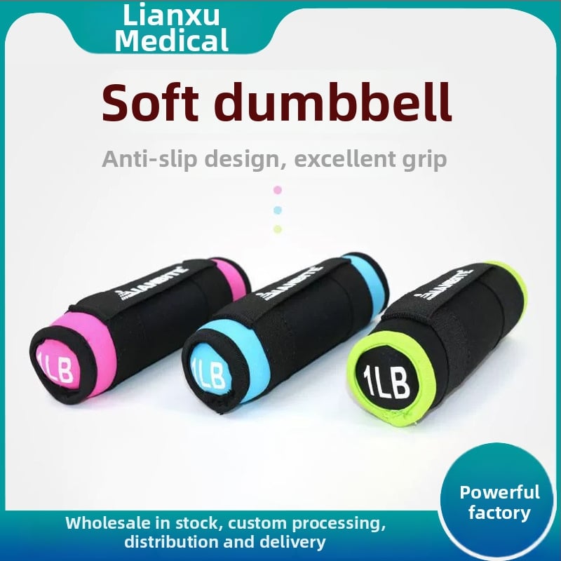 Domáce fitness vybavenie: EVA činky a vrecká s pieskom pre jogu a kardio; hmotnosti 1, 2 alebo 3 lb; značka Healthy bit