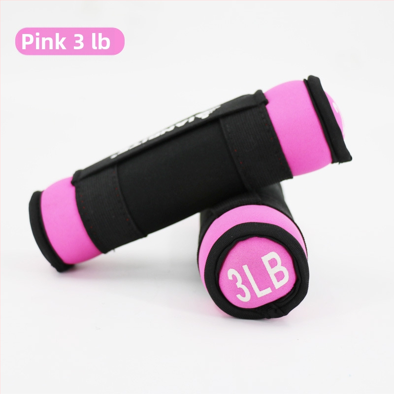 Domáce fitness vybavenie: EVA činky a vrecká s pieskom pre jogu a kardio; hmotnosti 1, 2 alebo 3 lb; značka Healthy bit