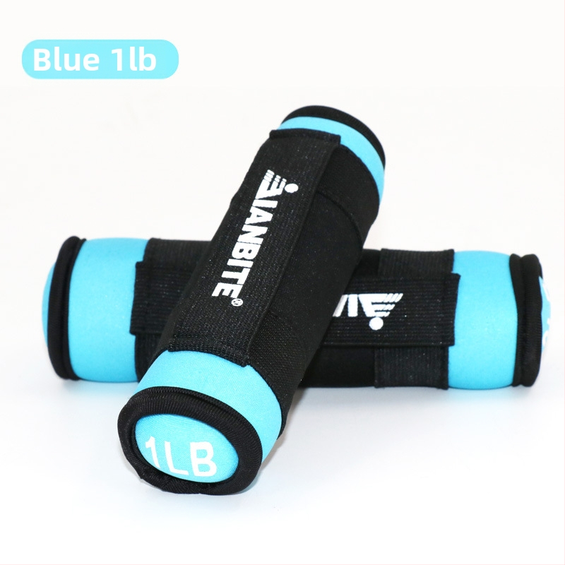 Domáce fitness vybavenie: EVA činky a vrecká s pieskom pre jogu a kardio; hmotnosti 1, 2 alebo 3 lb; značka Healthy bit