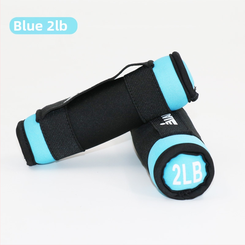 Domáce fitness vybavenie: EVA činky a vrecká s pieskom pre jogu a kardio; hmotnosti 1, 2 alebo 3 lb; značka Healthy bit