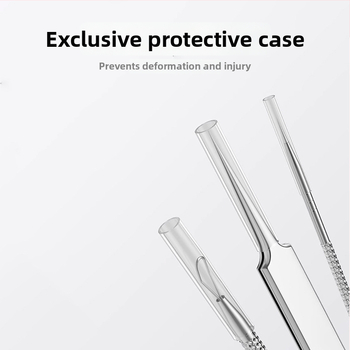 Sada 4 nerezových ihiel na akné pre odstraňovanie čiernych bodiek