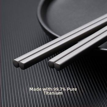 Ti·walker štvorcové jedálenské paličky z čistého titánu – čistý titán, odolné voči plesniam, protišmykové, proti popáleninám, dutá izolácia, prenosné na kempovanie