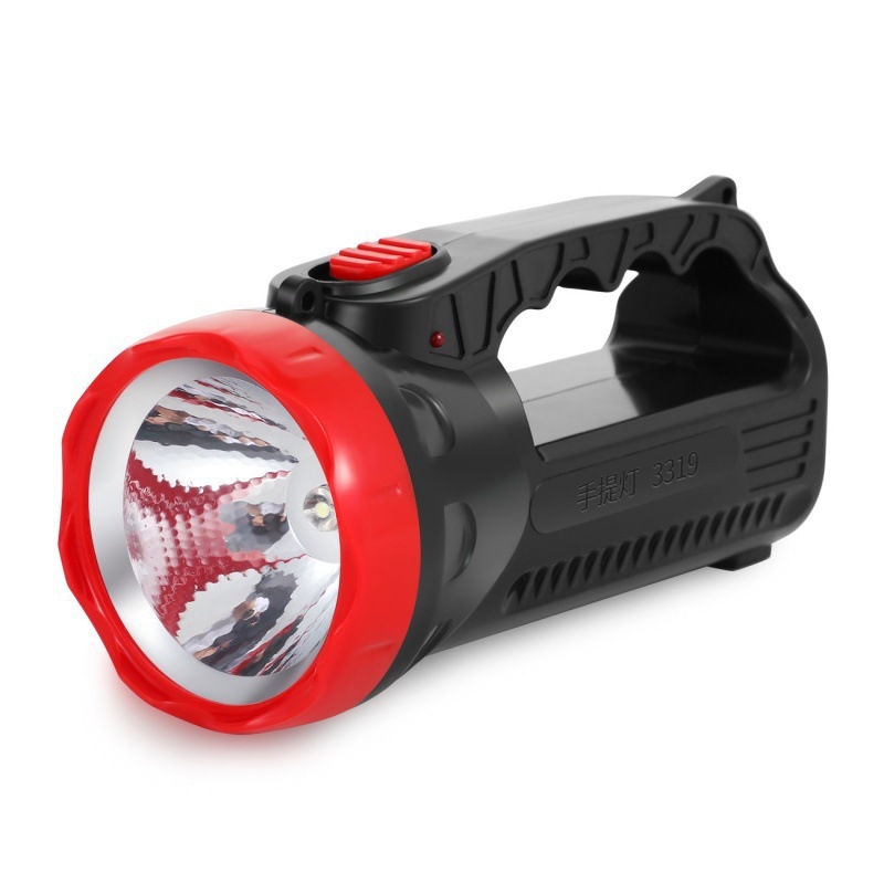 3319LED Prenosna punjiva ručna baterka za otvoreno — snažan snop, svjetlo za potragu, nužno svjetlo, plastično kućište