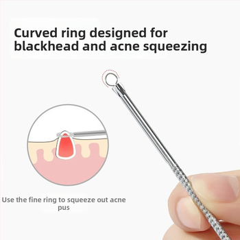 Ihla na akné – Etif; nerezová oceľ; dvojdielna sada; nástroj na čistenie tváre; pre bežných používateľov.