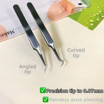 Snow Mary Sada ihiel na akné z nehrdzavejúcej ocele so zakrivenými a šikmými hrotmi