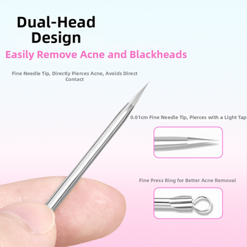 Idealful Ihla na akné – kozmetický nástroj na pleť z nehrdzavejúcej ocele, balenie 144, bežné použitie