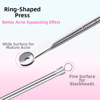 Idealful Ihla na akné – kozmetický nástroj na pleť z nehrdzavejúcej ocele, balenie 144, bežné použitie