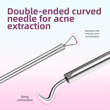 Idealful Ihla na akné – kozmetický nástroj na pleť z nehrdzavejúcej ocele, balenie 144, bežné použitie