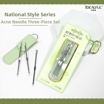 Dvojstranná ihla na akné, z nehrdzavejúcej ocele, čistenie tváre, balenie 144, kód produktu Bms-152
