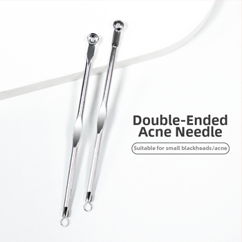 Dvojstranná ihla na akné, z nehrdzavejúcej ocele, čistenie tváre, balenie 144, kód produktu Bms-152