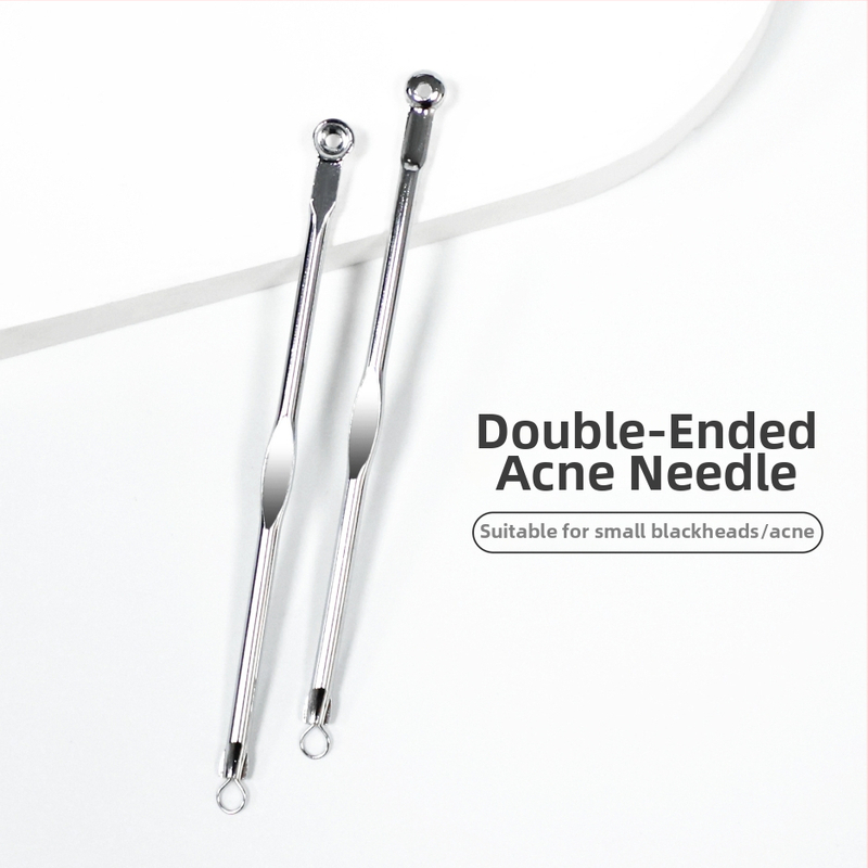 Dvojstranná ihla na akné, z nehrdzavejúcej ocele, čistenie tváre, balenie 144, kód produktu Bms-152