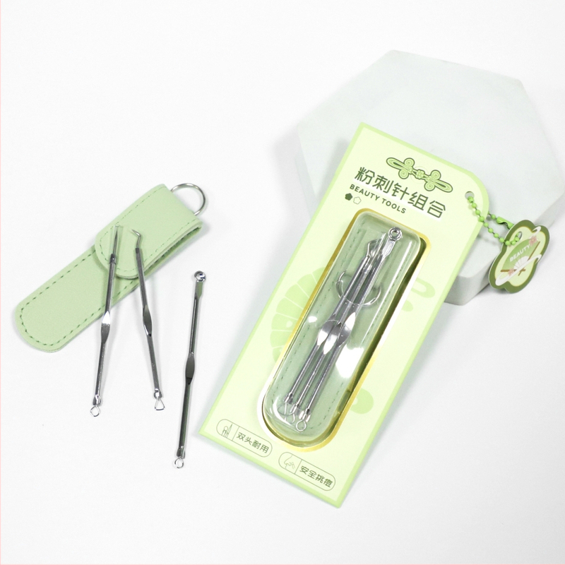 Dvojstranná ihla na akné, z nehrdzavejúcej ocele, čistenie tváre, balenie 144, kód produktu Bms-152