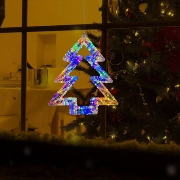 LED meďový drôt vianočný svetelný reťaz vonkajší, stromčekový tvar (1200 výkon; 220V DC; IP44; tlačidkové ovládanie; DC napájanie)