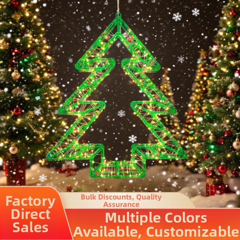 LED meďový drôt vianočný svetelný reťaz vonkajší, stromčekový tvar (1200 výkon; 220V DC; IP44; tlačidkové ovládanie; DC napájanie)