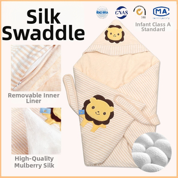 Новородено памучно одеяло с пълнеж от Mulberry коприна — зимно бебешко одеяло, 0.55–1.0 кг, за бебета до 1 година