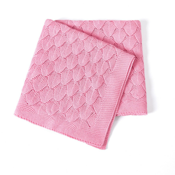 Памучно бебешко плетено одеяло за новородени и деца до 3 години, 100% памук, тегло 300-500 g, за всички сезони, модел с черупкова шарка