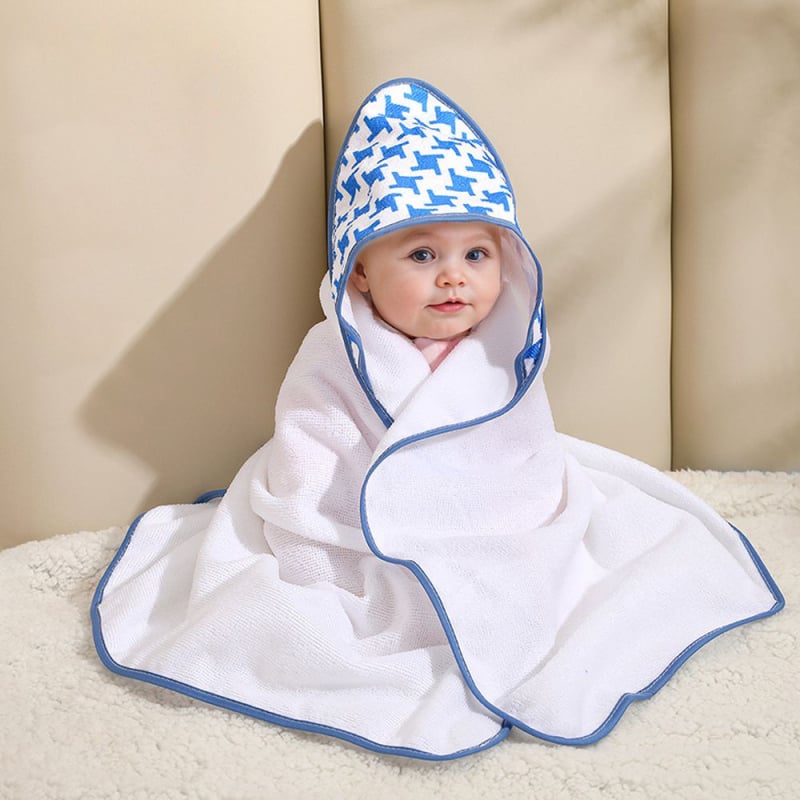 Бебешка кърпа за баня с качулка за новородени – стил карикатура, абсорбираща, бързосъхнеща, персонализируема