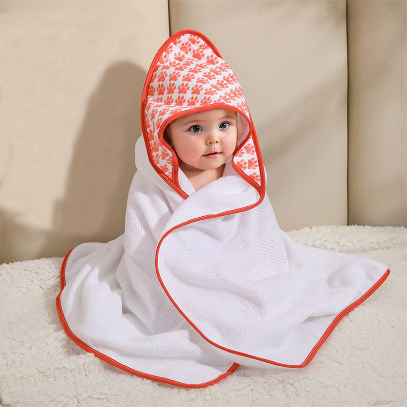 Бебешка кърпа за баня с качулка за новородени – стил карикатура, абсорбираща, бързосъхнеща, персонализируема