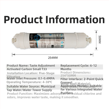 Filtračná vložka pre vodný čistič - zadný T33, päťstupňový, aktívne uhlie z kokosových šupiek