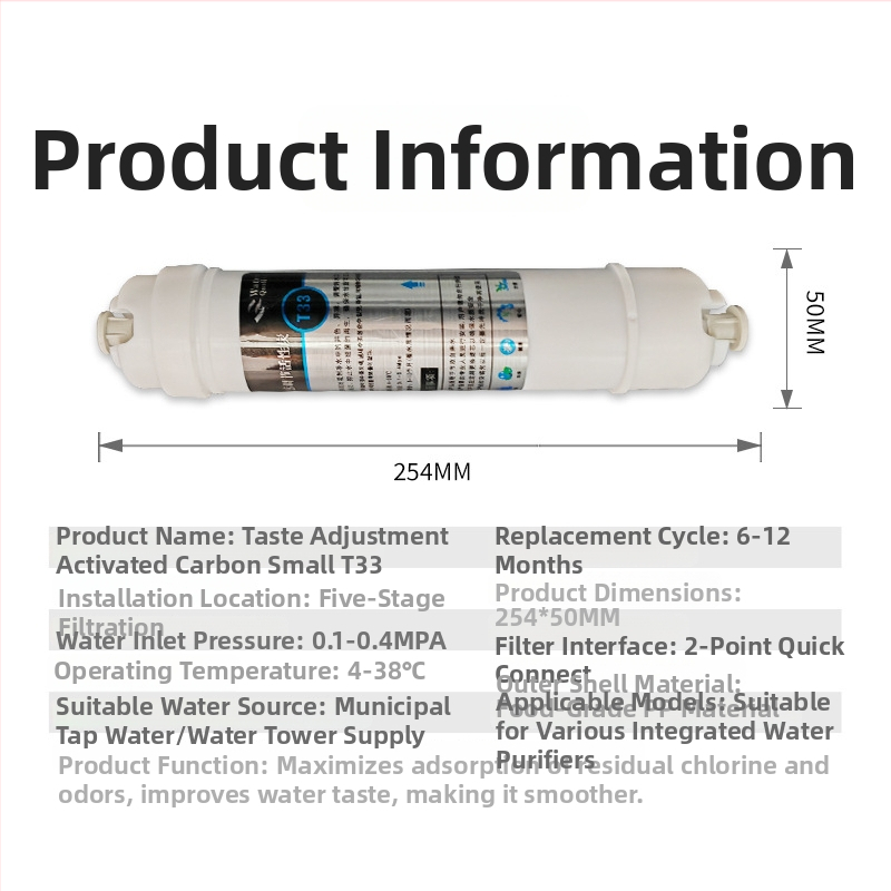 Filtračná vložka pre vodný čistič - zadný T33, päťstupňový, aktívne uhlie z kokosových šupiek