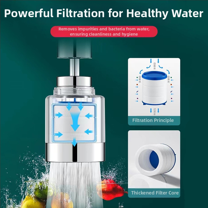 Domáci čistič vody pre kuchynský kohútik – kompaktný filter s elektroplatinovaným filtrom a predfiltrom