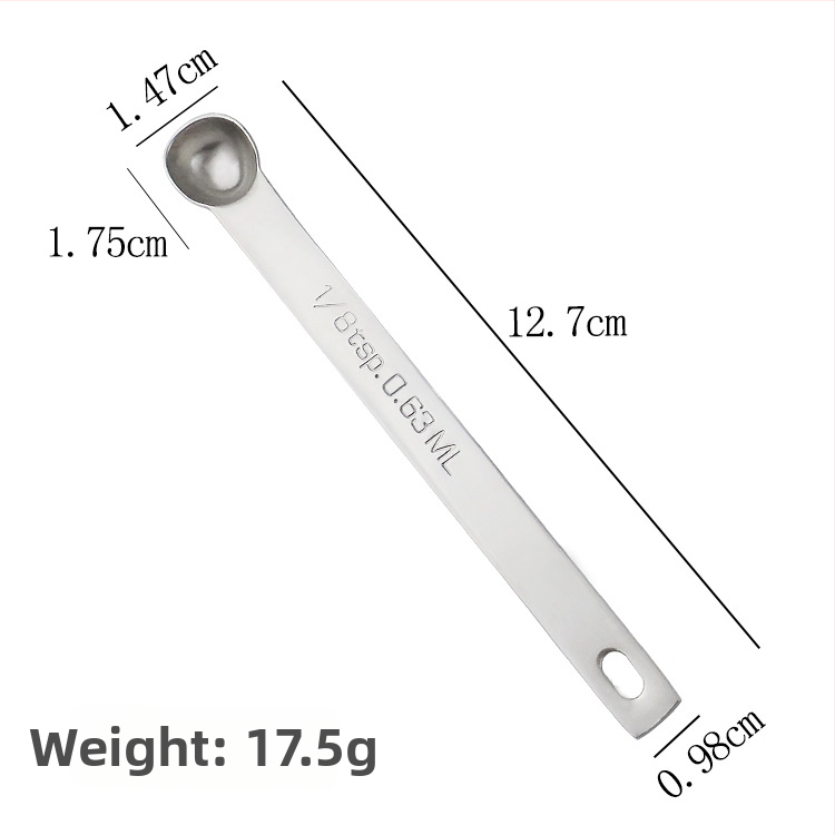 Sada meracích lyžíc zo 304 nerezovej ocele, štvorcový tvar, s meracou stupnicou, pre domácu kuchyňu