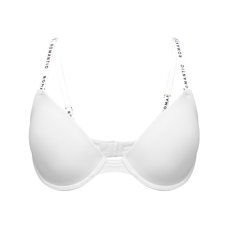 Dámska bezšvová nylonová podprsenka, košíčky 3/4, tenké tvarované košíčky, bavlnená vnútorná časť košíka, pevné dvojité ramienka, zadné zapínanie so dvoma radmi háčikov