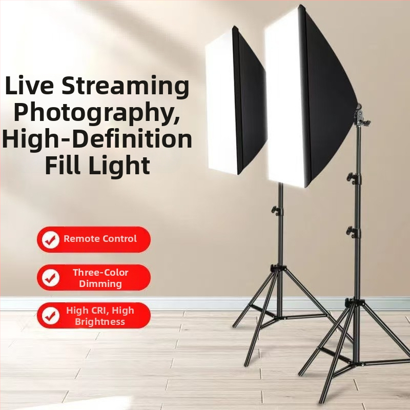 Fotografické svetlo pre live streamovanie — 55W, 5600K, stmievateľné, regulácia jasu, pre živé vysielanie, líčenie a selfie