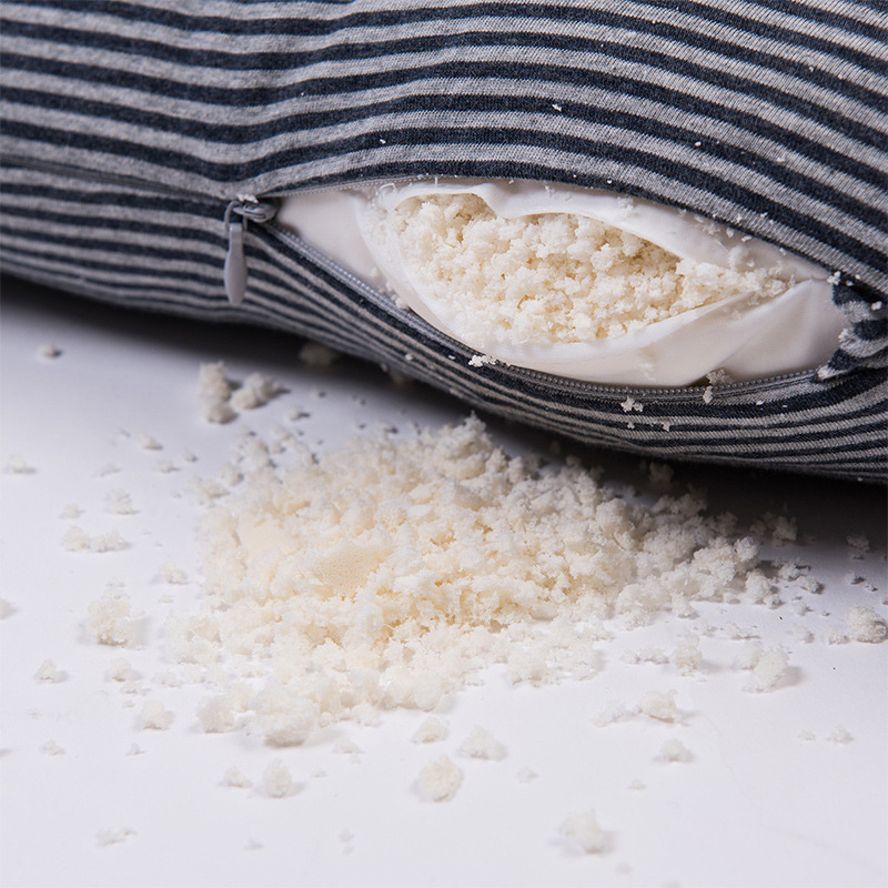 U-образна възглавничка за пътуване – ядро от естествен латекс 90%+ с покритие от чист памук, подходяща за всички сезони, за възрастни и хора в напреднала възраст, за спане в положение по корем или седнали