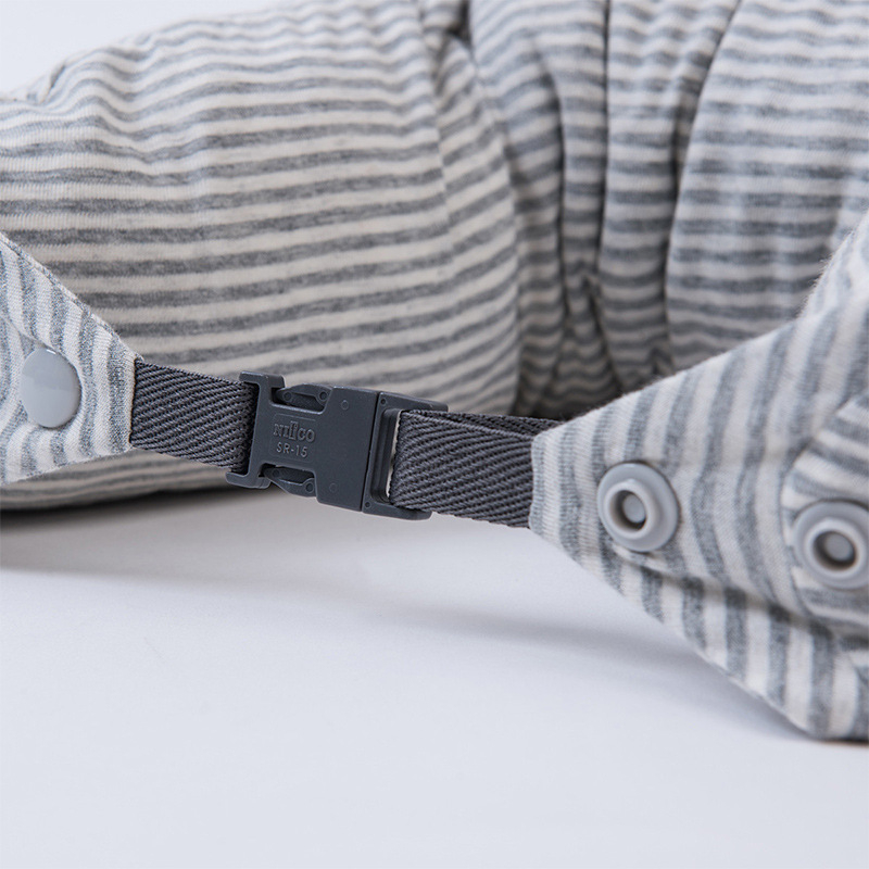 U-образна възглавничка за пътуване – ядро от естествен латекс 90%+ с покритие от чист памук, подходяща за всички сезони, за възрастни и хора в напреднала възраст, за спане в положение по корем или седнали