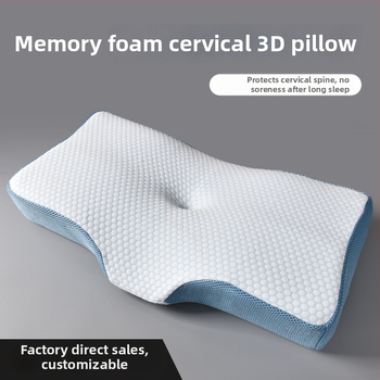 Vankúš z pamäťovej peny – obdĺžnikový tvar, pletený poťah, výška jadra 5–10 cm, hmotnosť jadra 1–2 kg, možnosť prispôsobenia