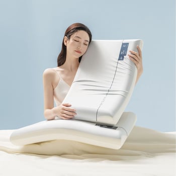 Vankúš s pamäťovou penou na oporu krku, obdĺžnikovité jadro, pletený poťah, 0,5–1,0 kg, prispôsobiteľný