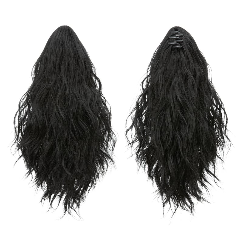 SARLA parochňa s copom — dlhé kučeravé vlasy, vysokoteplotné vlákna, s klipom na pripnutie, model P064