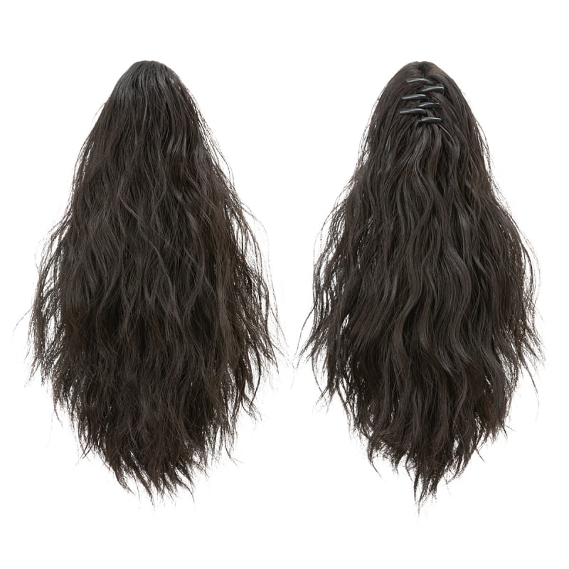 SARLA parochňa s copom — dlhé kučeravé vlasy, vysokoteplotné vlákna, s klipom na pripnutie, model P064