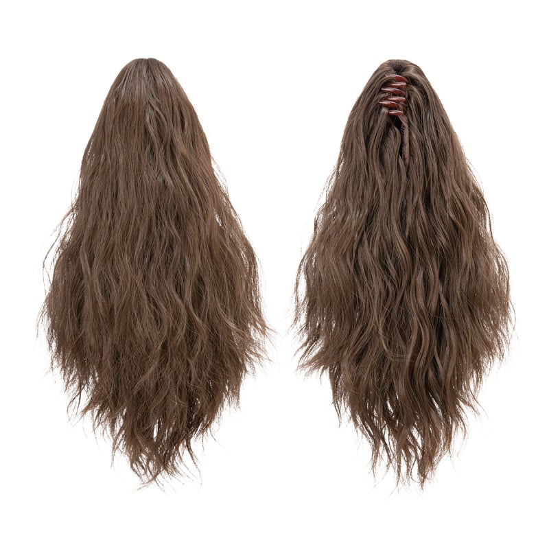 SARLA parochňa s copom — dlhé kučeravé vlasy, vysokoteplotné vlákna, s klipom na pripnutie, model P064