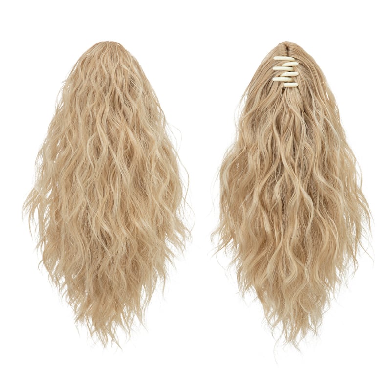 SARLA parochňa s copom — dlhé kučeravé vlasy, vysokoteplotné vlákna, s klipom na pripnutie, model P064