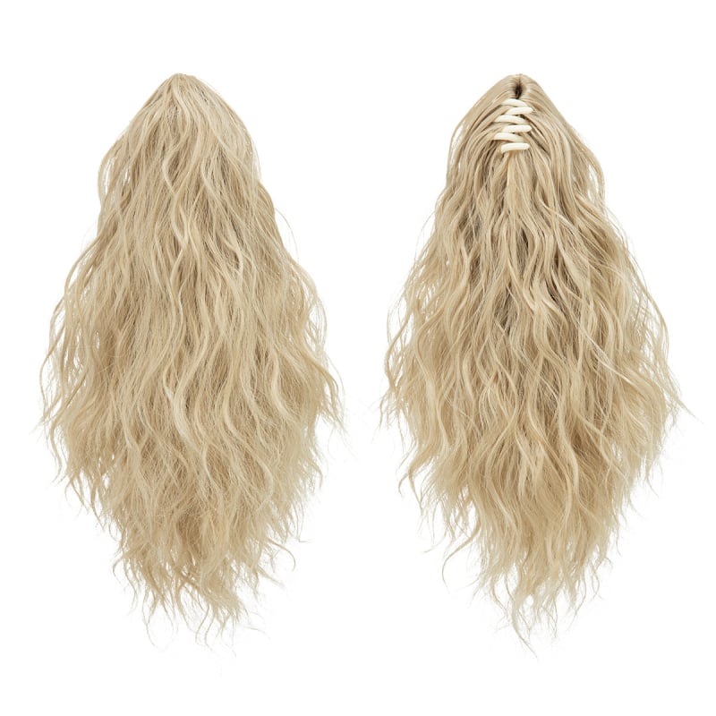 SARLA parochňa s copom — dlhé kučeravé vlasy, vysokoteplotné vlákna, s klipom na pripnutie, model P064