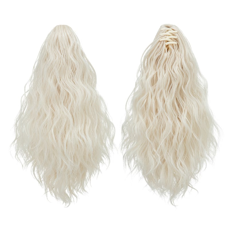 SARLA parochňa s copom — dlhé kučeravé vlasy, vysokoteplotné vlákna, s klipom na pripnutie, model P064