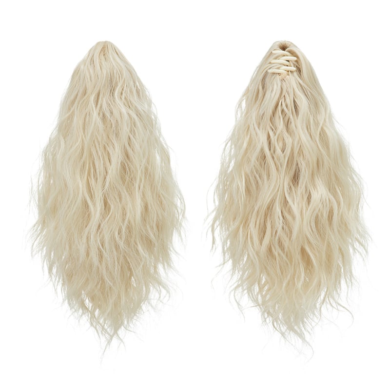 SARLA parochňa s copom — dlhé kučeravé vlasy, vysokoteplotné vlákna, s klipom na pripnutie, model P064