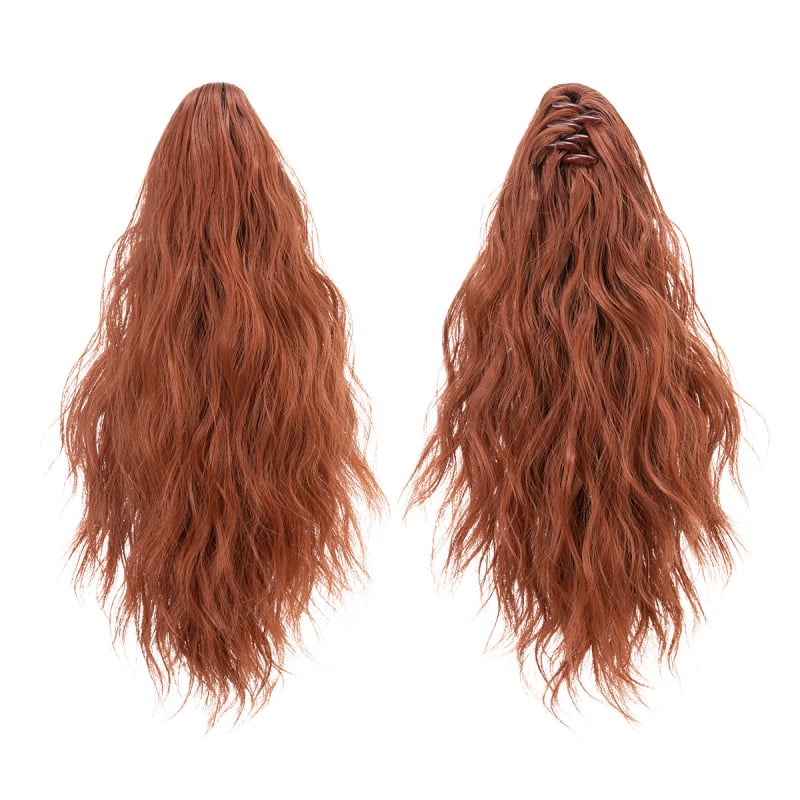 SARLA parochňa s copom — dlhé kučeravé vlasy, vysokoteplotné vlákna, s klipom na pripnutie, model P064