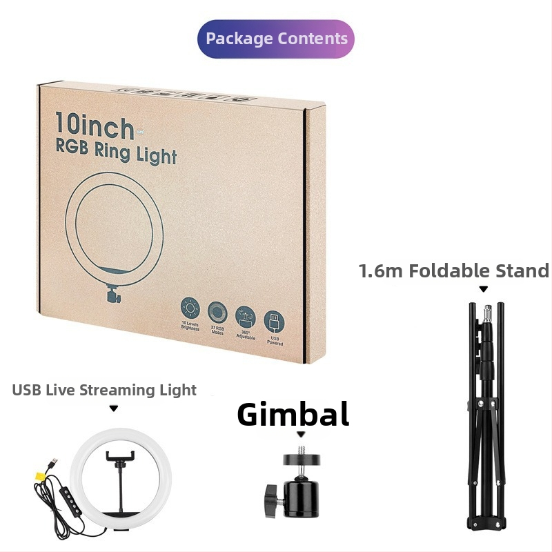 LED светлина за запълване MJ26 — под 10W, 5V, три температури на цвета, ръчно използване за излъчване на живо